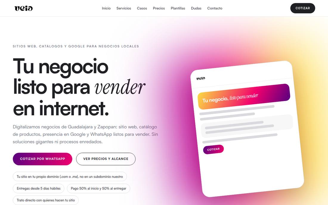 Inicio de veia.com.mx