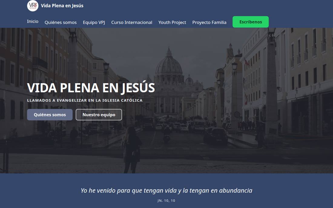 Inicio de la versión Astro de Vida Plena en Jesús
